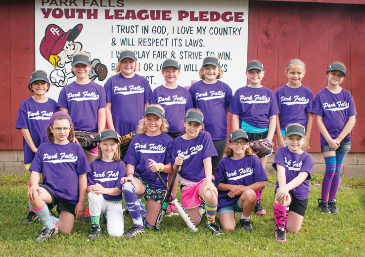 Park Falls softball Purple Panthers for 2014
